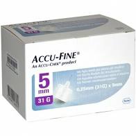 AGO PER PENNA DA INSULINA ACCU-FINE PEN NEEDLE ACCU-CHEK GAUGE 31 X 5MM 100 PEZZI - Farmaunclick.it