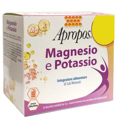 APROPOS MAGNESIO POTASSIO 24 BUSTINE DA 5 G GUSTO ARANCIA - Farmaunclick.it