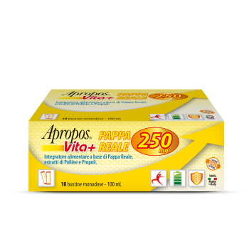 APROPOS VITA+ PAPPA REALE 250 MG 10 BUSTINE 10 ML - Farmaunclick.it