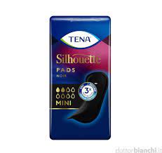 ASSORBENTE NERO INCONTINENZA LEGGERA TENA SILHOUETTE NOIR MINI 18 PEZZI - Farmaunclick.it