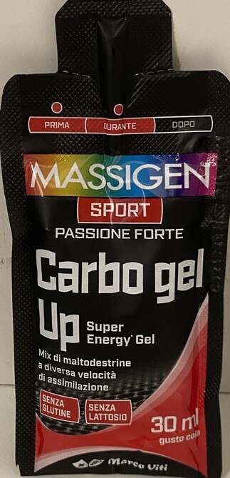MASSIGEN SPORT CARBO GEL UP  30 ML - Farmaunclick.it