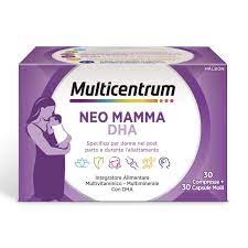 MULTICENTRUM NEO MAMMA DHA 30 COMPRESSE + 30 CAPSULE MOLLI - Farmaunclick.it