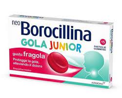 NEOBOROCILLINA GOLA JUNIOR 15 PASTIGLIE GUSTO FRAGOLA - Farmaunclick.it