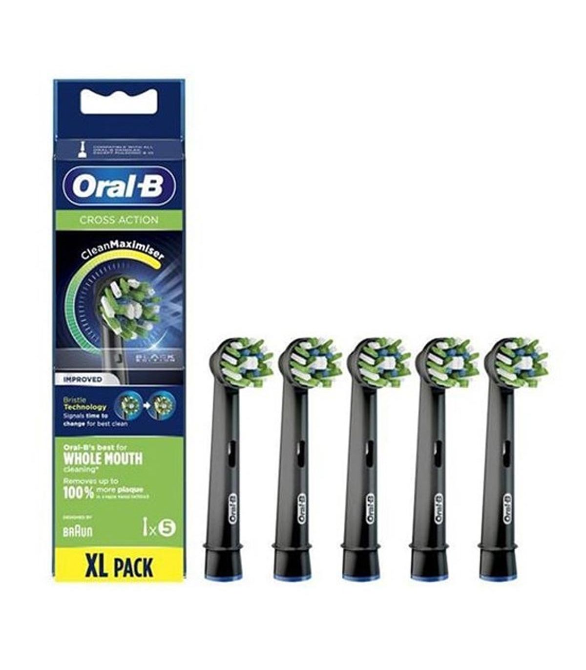 ORALB CROSS ACTION BLACK EB50 TESTINE PER SPAZZOLINO ELETTRICO 5 PEZZI - Farmaunclick.it