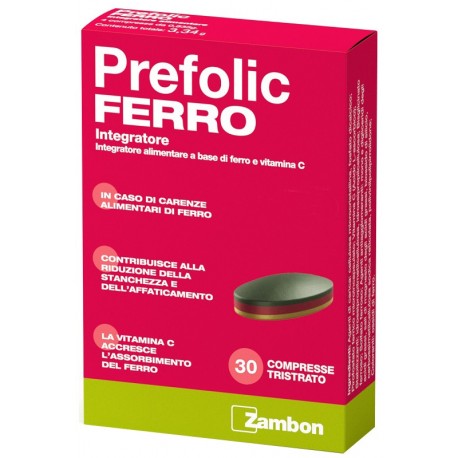 PREFOLIC FERRO integratore 30mg-30 cpr - Farmaunclick.it