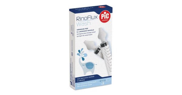 RINOFLUX WASH SIRINGHE LAVAGGIO NASALE 2 PEZZI - Farmaunclick.it