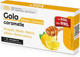 SANAVITA GOLA MIELE & LIMONE 24 CARAMELLE - Farmaunclick.it