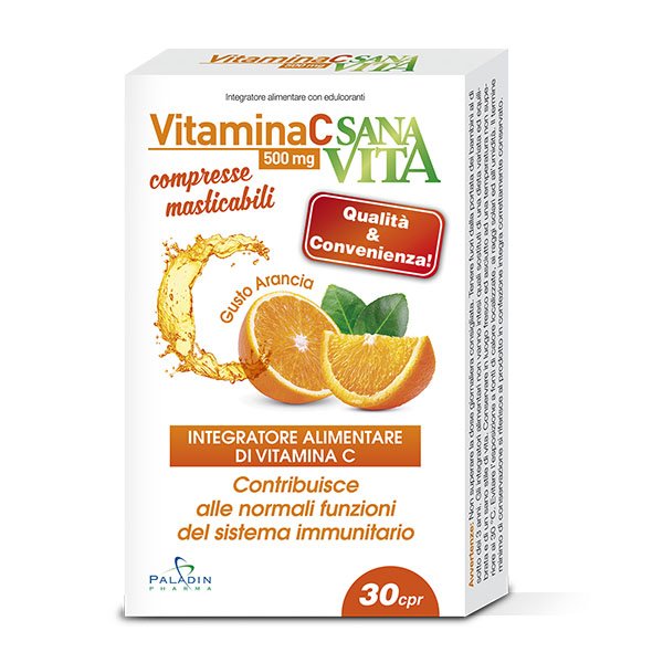 SANAVITA VITAMINA C MASTICABILE 30 COMPRESSE - Farmaunclick.it