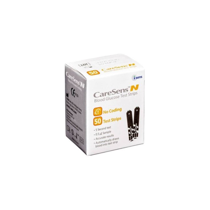 STRISCE MISURAZIONE GLICEMIA CARESENS N 50 PEZZI - Farmaunclick.it