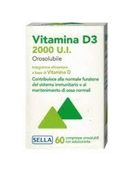 VITAMINA D3 2000UI OROSOLUBILE 60 COMPRESSE - Farmaunclick.it