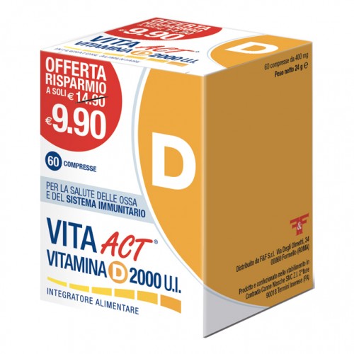 VITA ACT VITAMINA D 2000UI 60 COMPRESSE - Farmaunclick.it