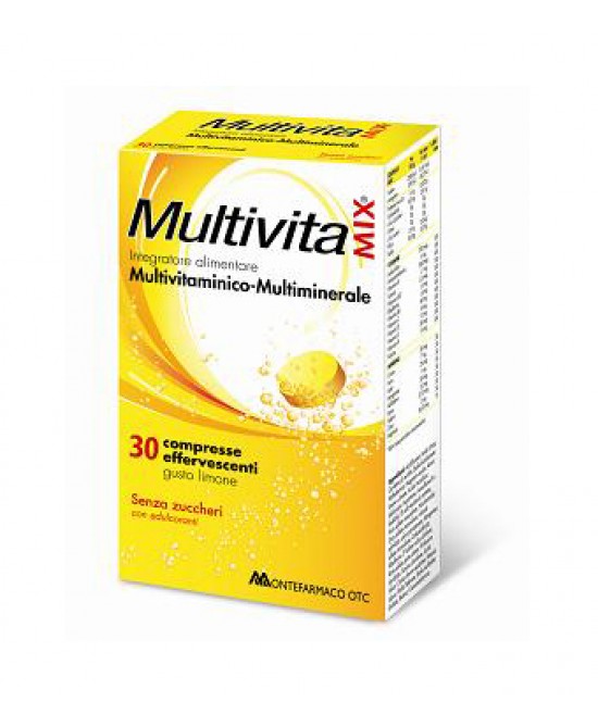 MULTIVITAMIX SENZA ZUCCHERO 30 COMPRESSE EFFERVESCENTI - Farmaunclick.it