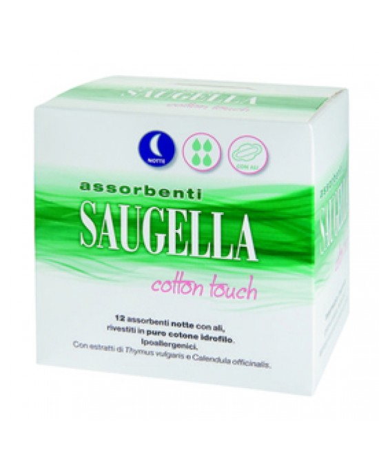 SAUGELLA COTTON TOUCH ASSORBENTI NOTTE 12 PEZZI TAGLIO PREZZO - Farmaunclick.it