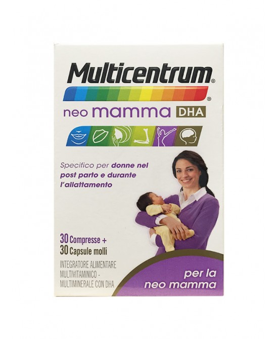 MULTICENTRUM NEO MAMMA DHA 30 COMPRESSE + 30 CAPSULE MOLLI - Farmaunclick.it