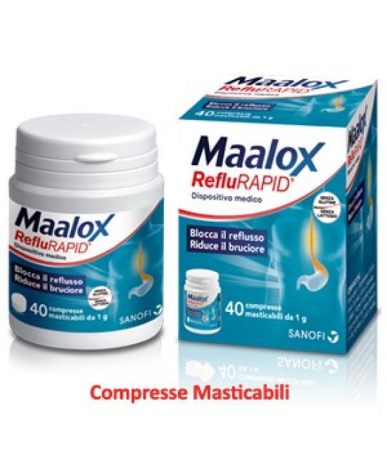 MAALOX REFLURAPID 40 COMPRESSE MASTICABILI - Farmaunclick.it