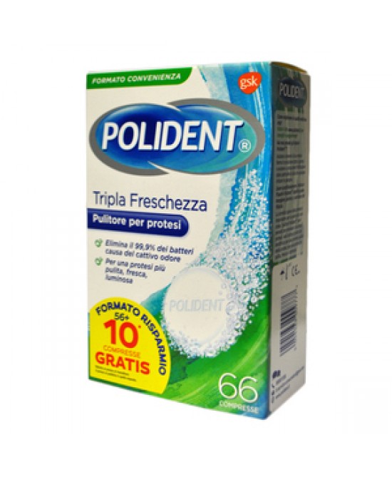 POLIDENT INTENSA FRESCHEZZA 66 COMPRESSE - Farmaunclick.it