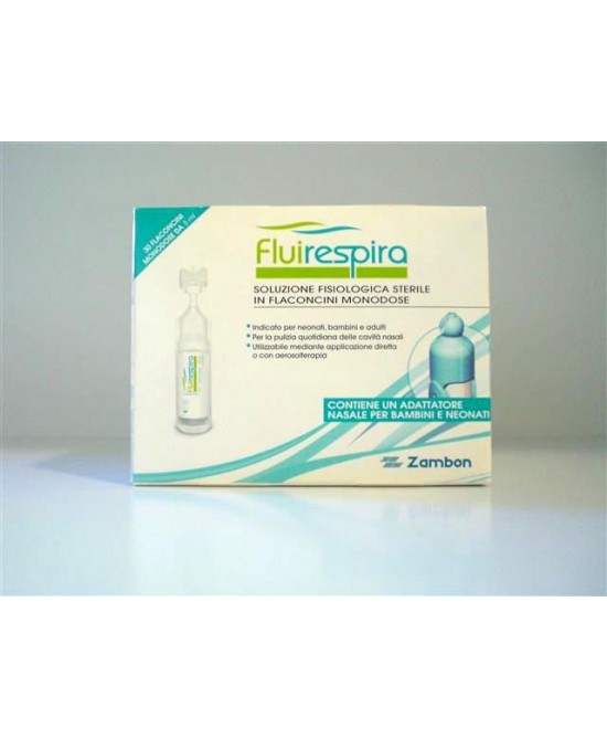 FLUIRESPIRA SOLUZIONE FISIOLOGICA STERILE 30 FLACONCINI MONODOSE DA 5ML - Farmaunclick.it