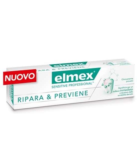 DENTIFRICIO ELMEX SENSITIVE RIPARA & PREVIENE 75 ML - Farmaunclick.it