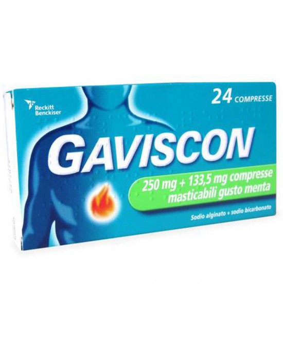 GAVISCON*24CPR MENT250+133,5MG - Farmaunclick.it