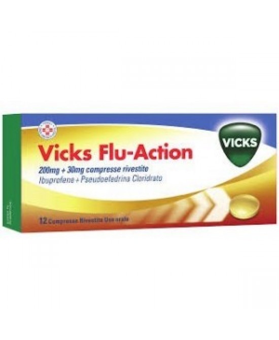 VICKS FLU ACTION*12CPR200+30MG - Farmaunclick.it