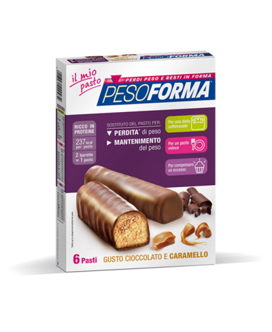 PESOFORMA BARRETTA CIOCCOLATO CARAMELLO 12 X 31 G - Farmaunclick.it