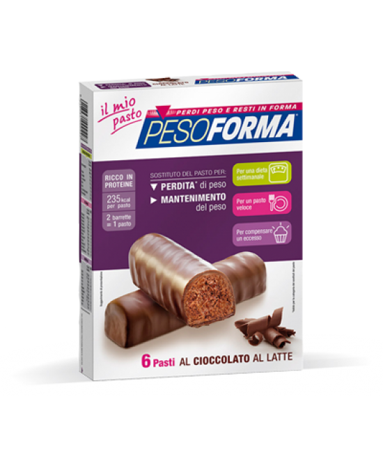 PESOFORMA BARRETTA CIOCCOLATO LATTE 12 X 31 G - Farmaunclick.it