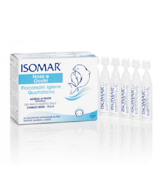 ISOMAR SOLUZIONE ISOTONICA ACQUA MARE IGIENE QUOTIDIANA 24 FLACONCINI MONODOSE 5 ML - Farmaunclick.it