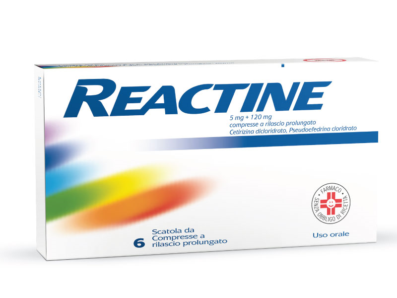 REACTINE*6CPR 5MG+120MG RP - Farmaunclick.it