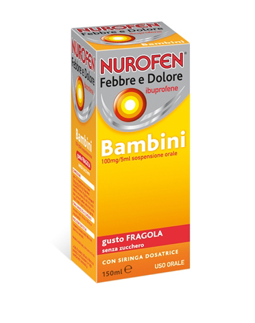 NUROFEN FEBBRE D*BB100MG/5ML Fragola- - Farmaunclick.it