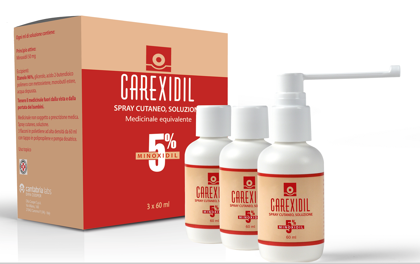 CAREXIDIL*3FL SOLUZ CUT 60ML5% - Farmaunclick.it