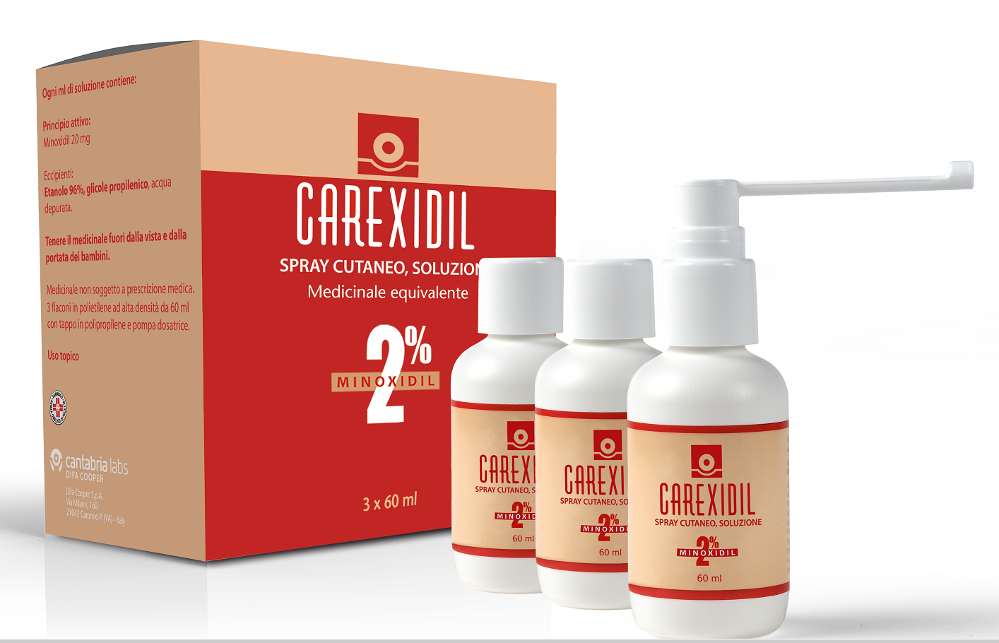 CAREXIDIL*3FL SOLUZ CUT 60ML2% - Farmaunclick.it