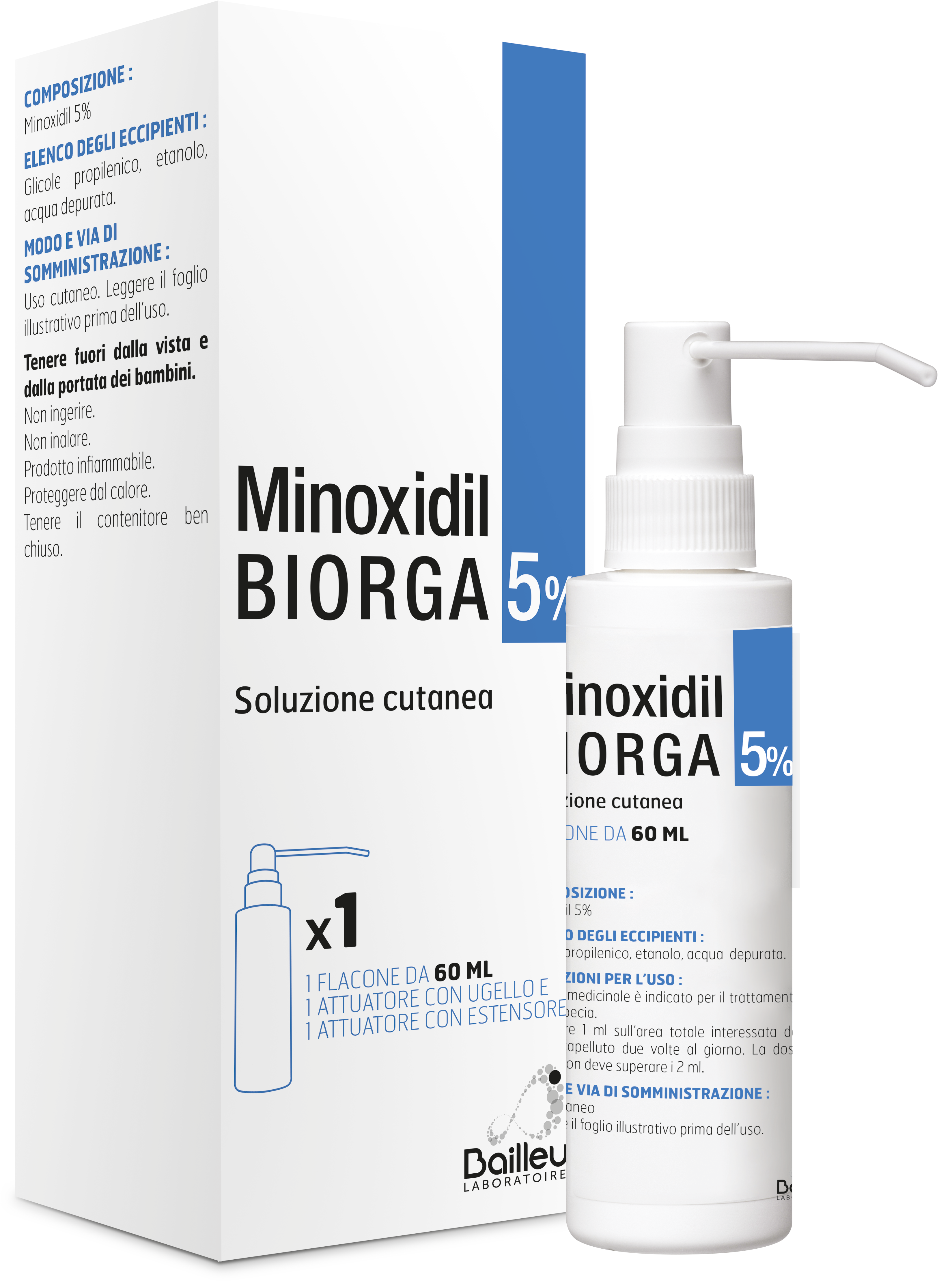 MINOXIDIL BIORGA*SOL CUT60ML5% - Farmaunclick.it