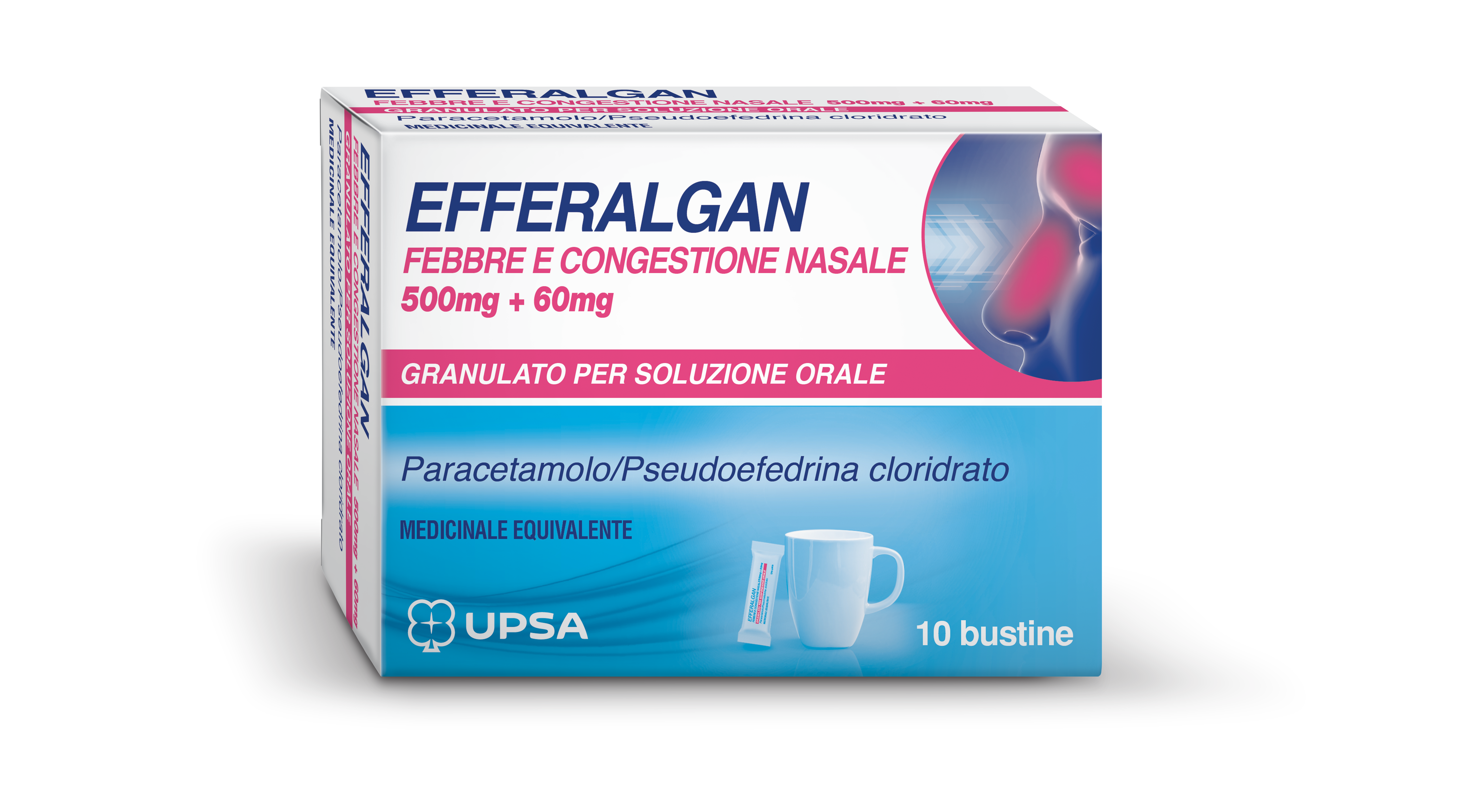 EFFERALGAN INFLUENZA E CONGESTINE NASALE*10BUST 500MG+60MG - Farmaunclick.it