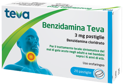 BENZIDAMINA TEVA*20PASTL 3MG - Farmaunclick.it