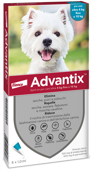 ADVANTIX SPOT ON*6PIP 4-10KG - Farmaunclick.it