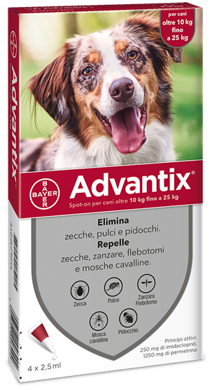 ADVANTIX SPOT ON*4PIP 10-25KG - Farmaunclick.it