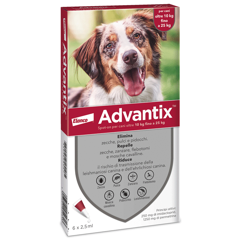 ADVANTIX SPOT ON*6PIP 10-25KG - Farmaunclick.it