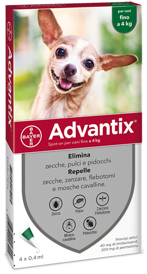 ADVANTIX SPOT ON*4PIP 0-4KG - Farmaunclick.it