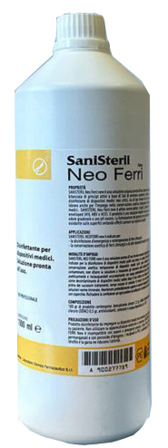 DISINFETTANTE CONSERVANTE PER STRUMENTI CHIRURGICI DENTISTICI E SANITARI SANISTERIL NEOFERRI 1000ML - Farmaunclick.it
