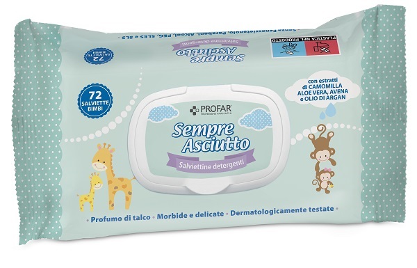 SALVIETTINE UMIDIFICATE SEMPRE ASCIUTTO 72 PEZZI PROFAR - Farmaunclick.it