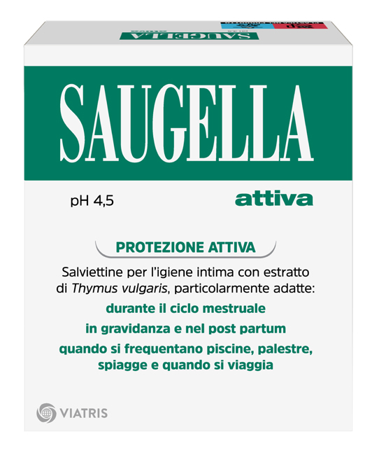SAUGELLA ATTIVA SALVIETTINE DETERGENTI 10 BUSTINE - Farmaunclick.it