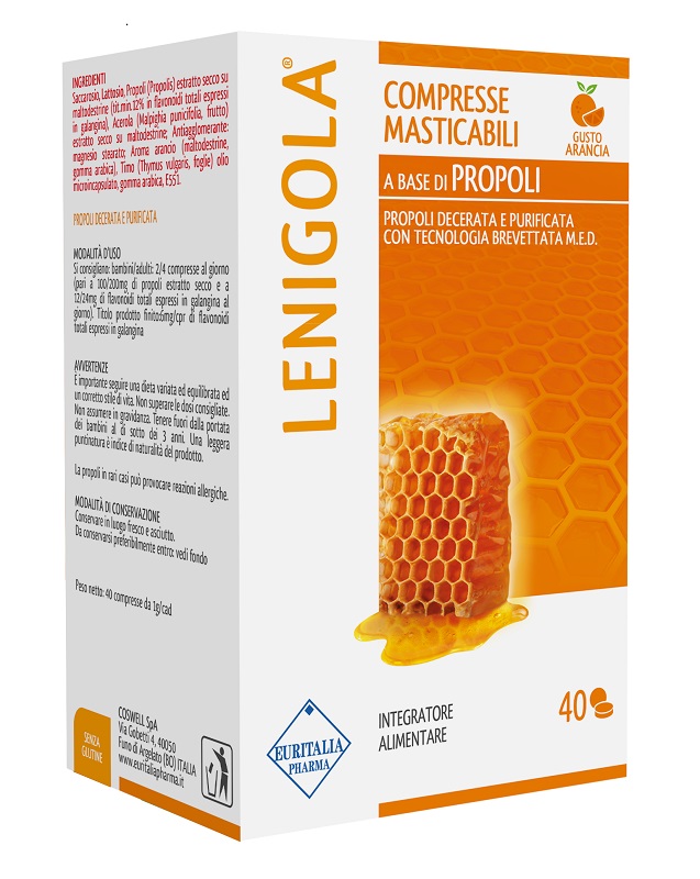 LENIGOLA COMPRESSE MASTICABILI ARANCIA 40 COMPRESSE - Farmaunclick.it