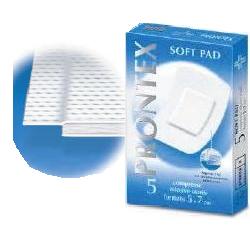GARZA PRONTEX SOFT PAD COMPRESSA 5X7 CM 5 PEZZI - Farmaunclick.it