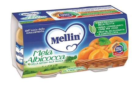 MELLIN OMOGENEIZZATO MELA/ALBICOCCA 100 G 2 PEZZI - Farmaunclick.it