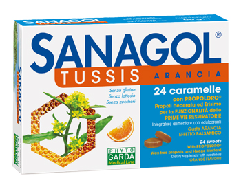 SANAGOL TUSSIS ARANCIA 24 CARAMELLE - Farmaunclick.it