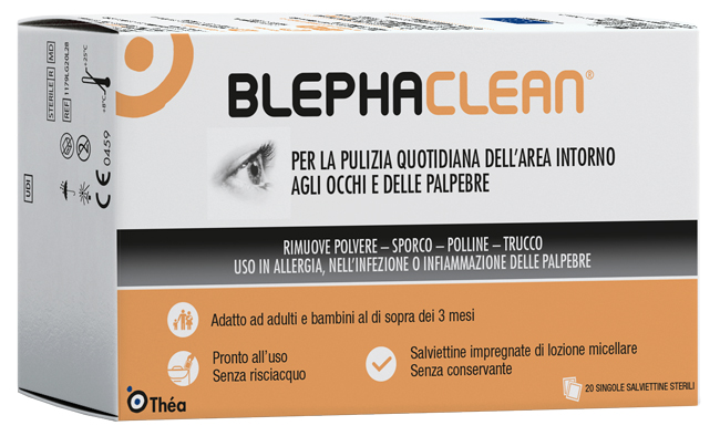 BLEPHACLEAN GARZE OCULARI STERILI A BASE DI ACIDO IALURONICO 20 PEZZI - Farmaunclick.it