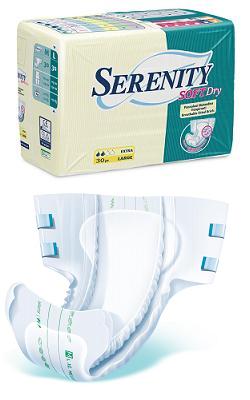 PANNOLONE PER INCONTINENZA SERENITY SOFTDRY FORMATO EXTRA TAGLIA MEDIUM 30 PEZZI - Farmaunclick.it