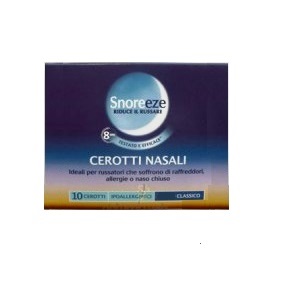 CEROTTO NASALE SNOREEZE CLASSICO LARGE 10 PEZZI - Farmaunclick.it