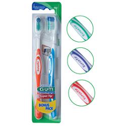 GUM SUPER TIP 463 COMPACT SPAZZOLINO MEDIO BONUS PACK 2 PEZZI - Farmaunclick.it