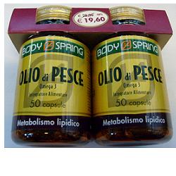 BODY SPRING OLIO DI PESCE OMEGA 3 CONFEZIONE BIPACK 50 CAPSULE X 2 - Farmaunclick.it